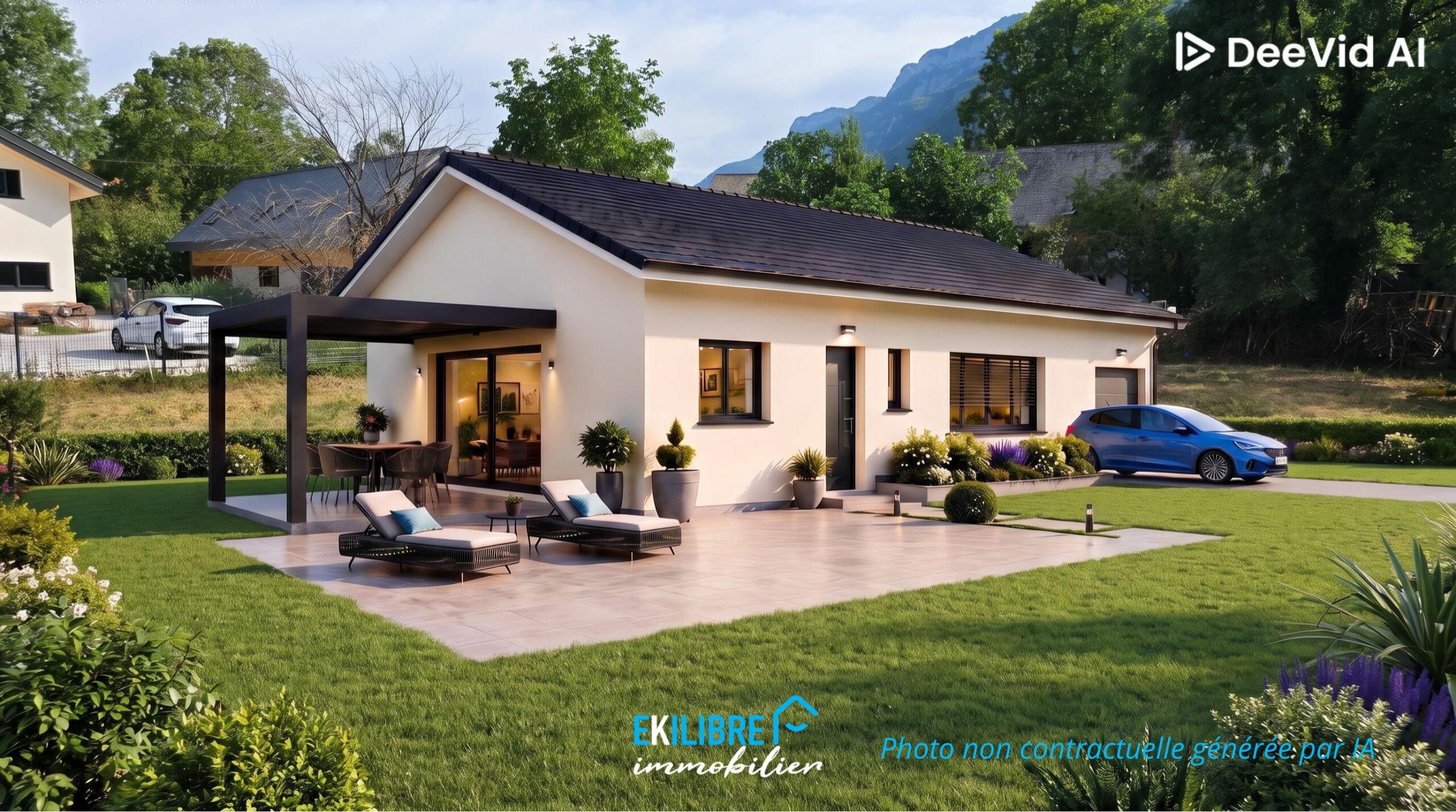 Terrain constructible Sonnaz vue montagnes vue 8 VD